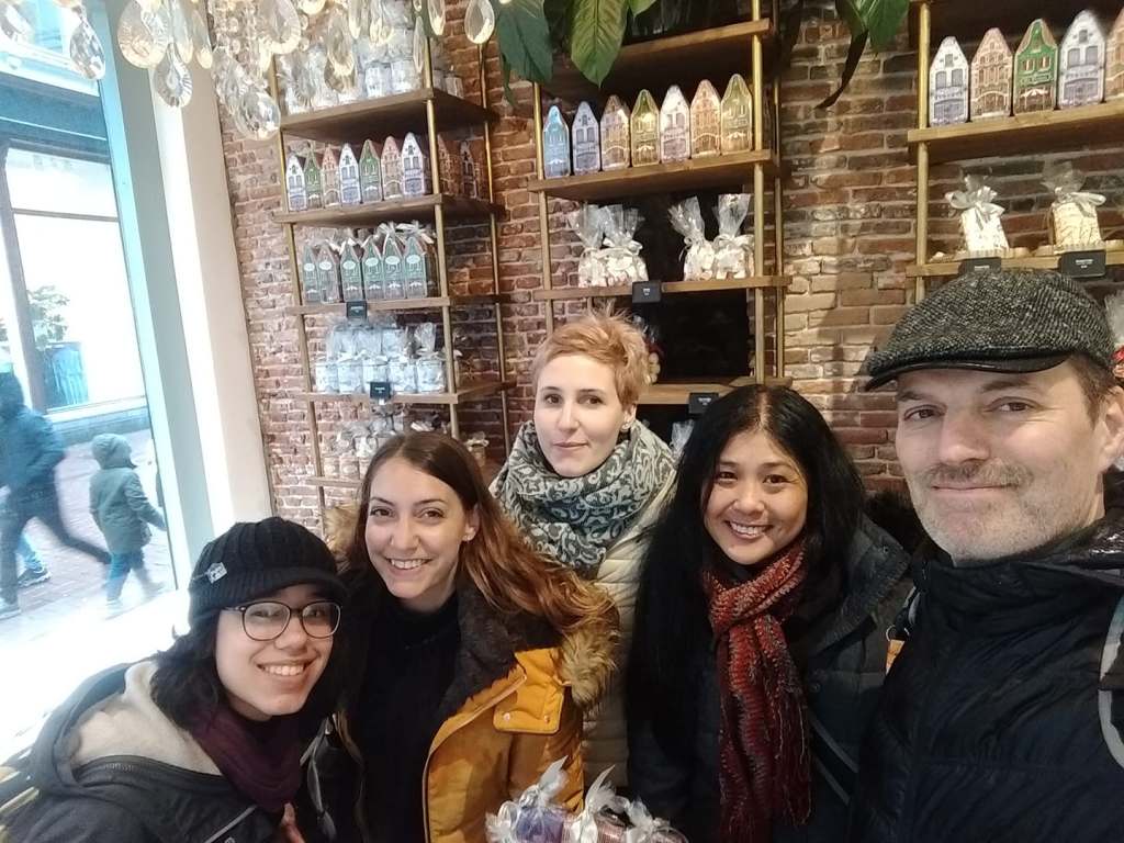 Amsterdam Food Tour group inside a cheese shop