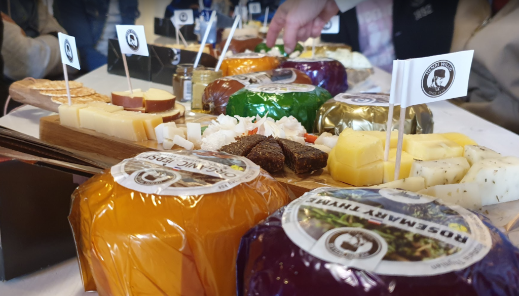 Dutch cheeses on display